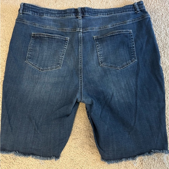 Logo Women’s Denim Boyfriend Shorts - Picture 2 of 3